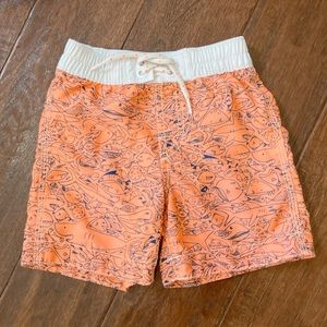 Baby Gap Boys 2t Orange Shark Swim Trunks